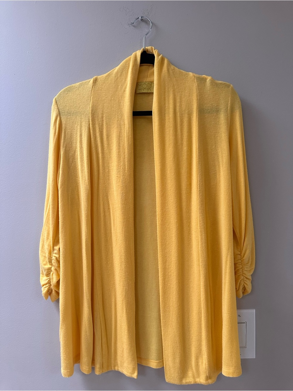 Mod Lusive Lightweight Yellow Open Front Cardigan